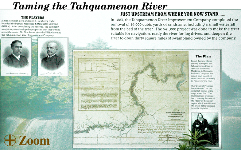 Taming the Tahquamenon River, History of the Tahquamenon River Leading to the Upper Tahquamenon Falls.